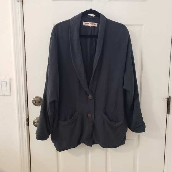 Free People Cotton Blazer size Small - Picture 1 of 9